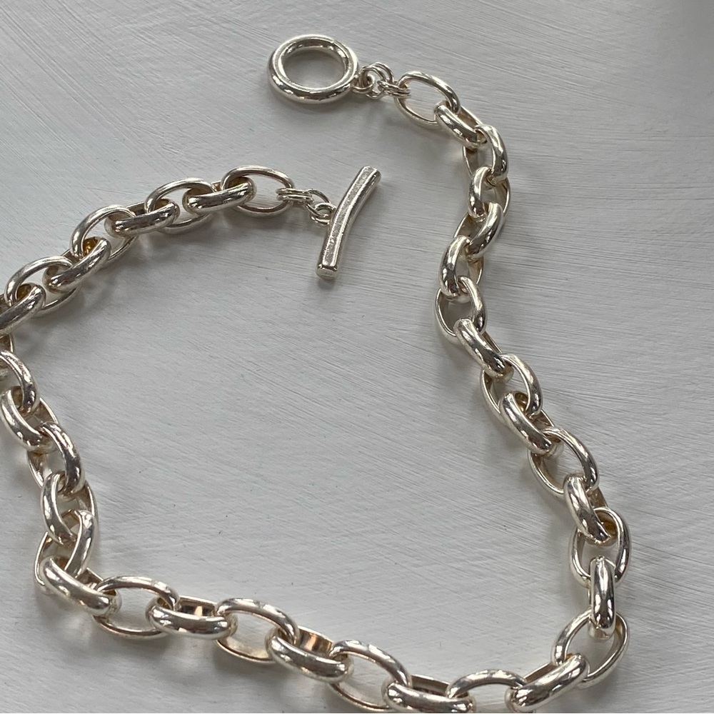 Silver Chain Link Necklace - Picture 12 of 12
